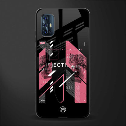 apollo project aesthetic pink and black glass case for vivo v17 image