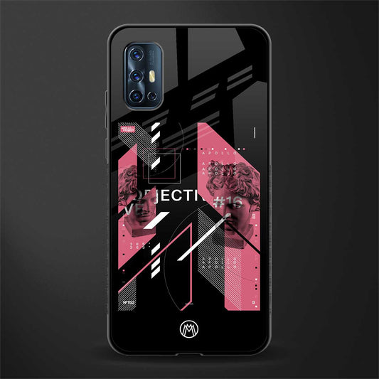 apollo project aesthetic pink and black glass case for vivo v17 image
