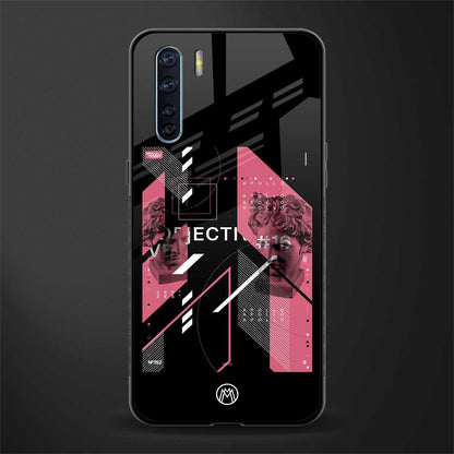 apollo project aesthetic pink and black glass case for oppo f15 image