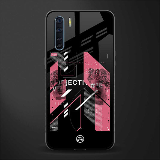 apollo project aesthetic pink and black glass case for oppo f15 image