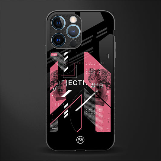 apollo project aesthetic pink and black glass case for iphone 12 pro image