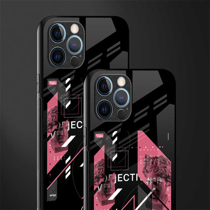 apollo project aesthetic pink and black glass case for iphone 12 pro max image-2