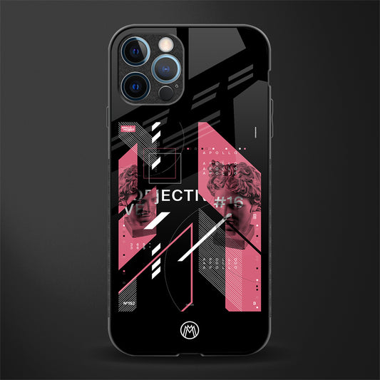 apollo project aesthetic pink and black glass case for iphone 12 pro max image