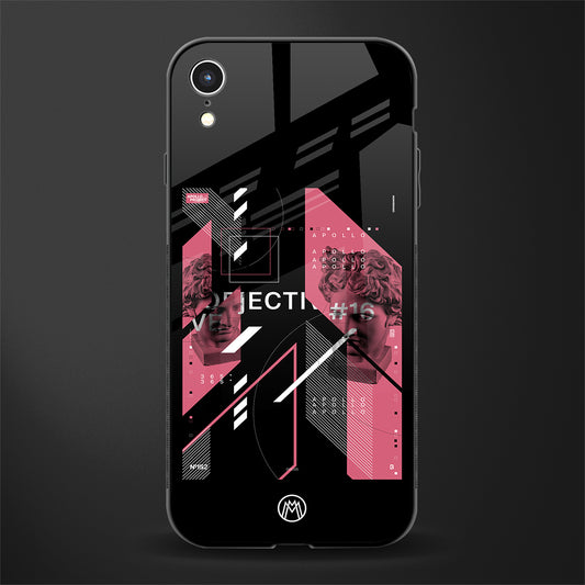 apollo project aesthetic pink and black glass case for iphone xr image