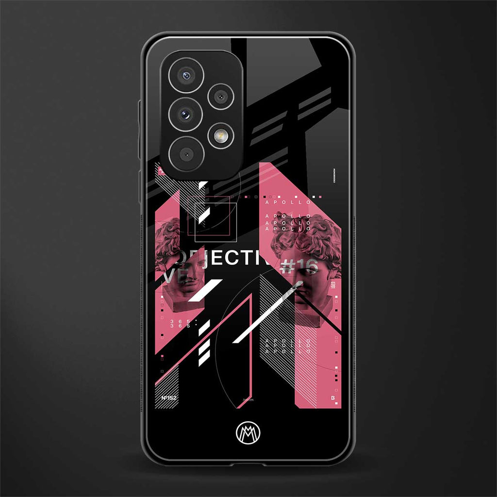 apollo project aesthetic pink and black back phone cover | glass case for samsung galaxy a53 5g
