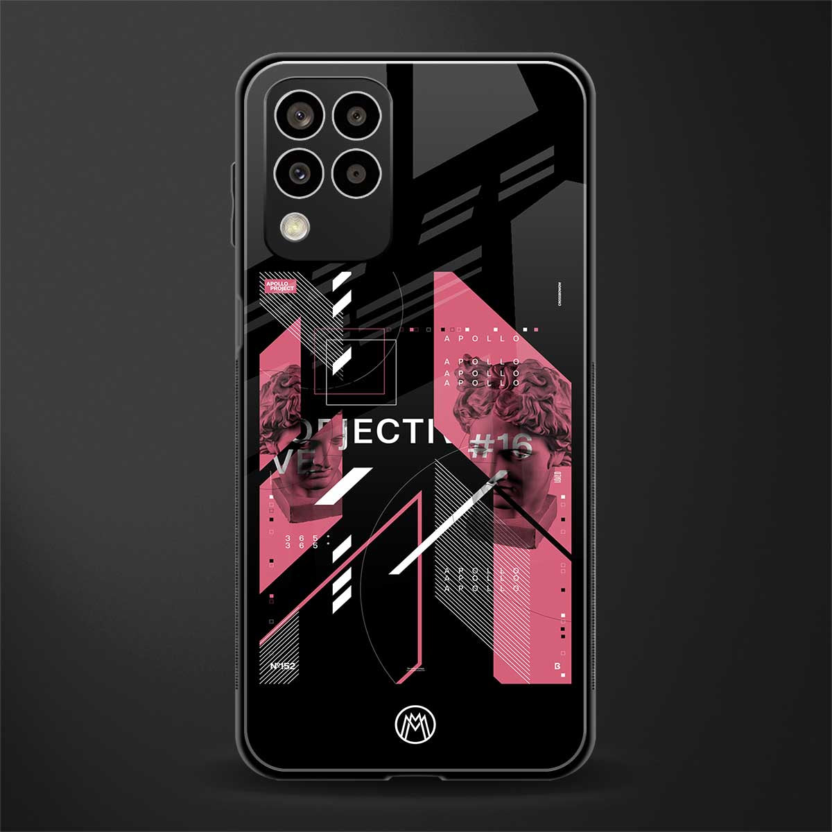 apollo project aesthetic pink and black back phone cover | glass case for samsung galaxy m33 5g