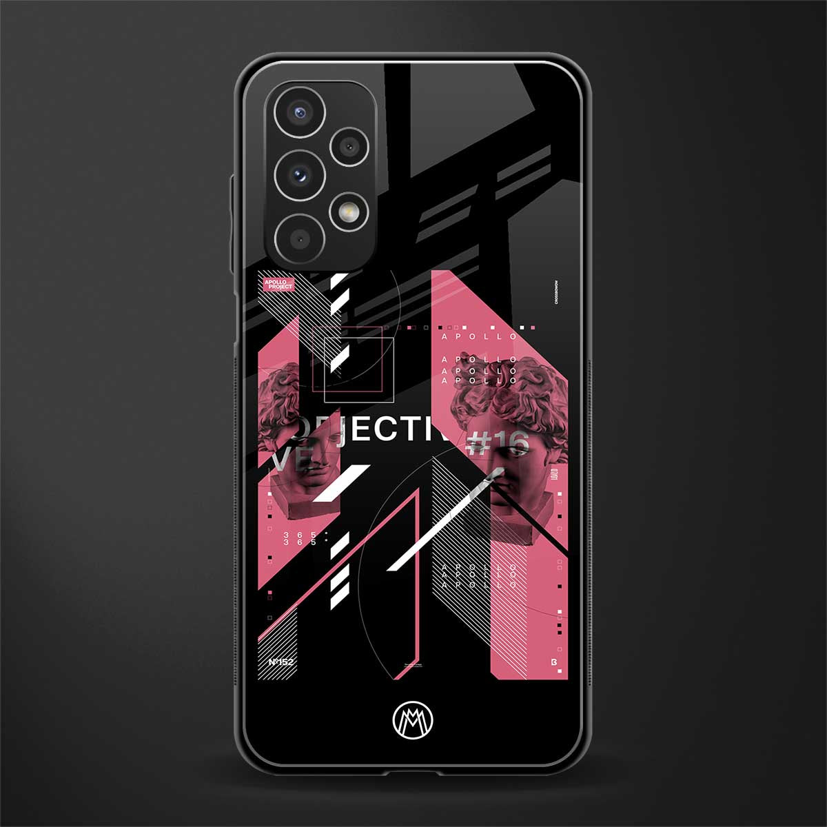 apollo project aesthetic pink and black back phone cover | glass case for samsung galaxy a13 4g