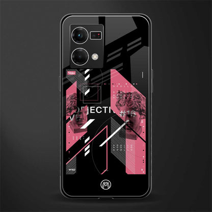apollo project aesthetic pink and black back phone cover | glass case for oppo f21 pro 4g