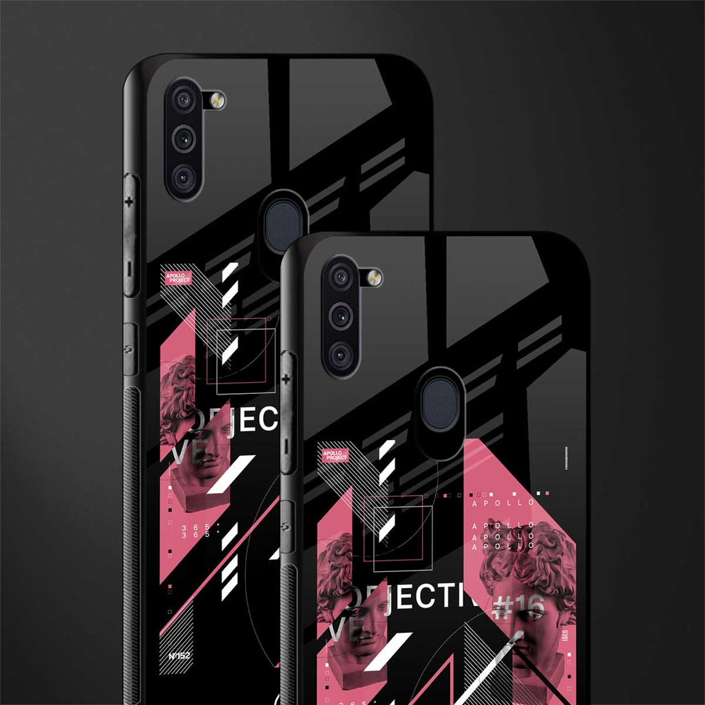 apollo project aesthetic pink and black glass case for samsung galaxy m11 image-2