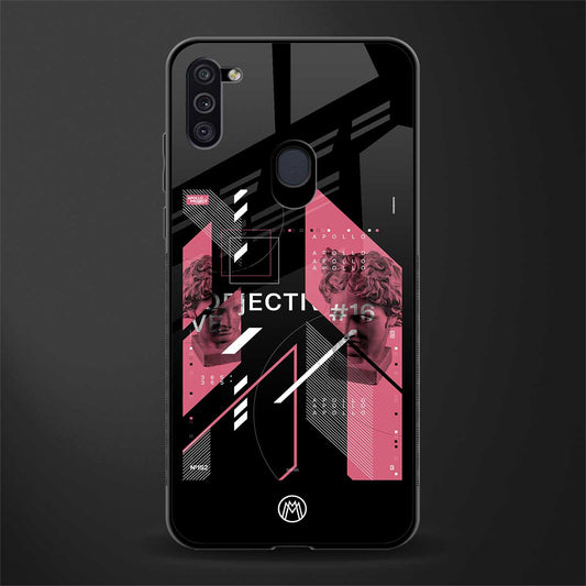 apollo project aesthetic pink and black glass case for samsung galaxy m11 image