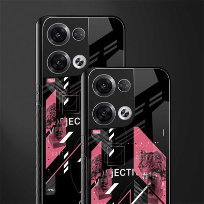 apollo project aesthetic pink and black back phone cover | glass case for oppo reno 8