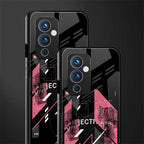 apollo project aesthetic pink and black back phone cover | glass case for oneplus 9
