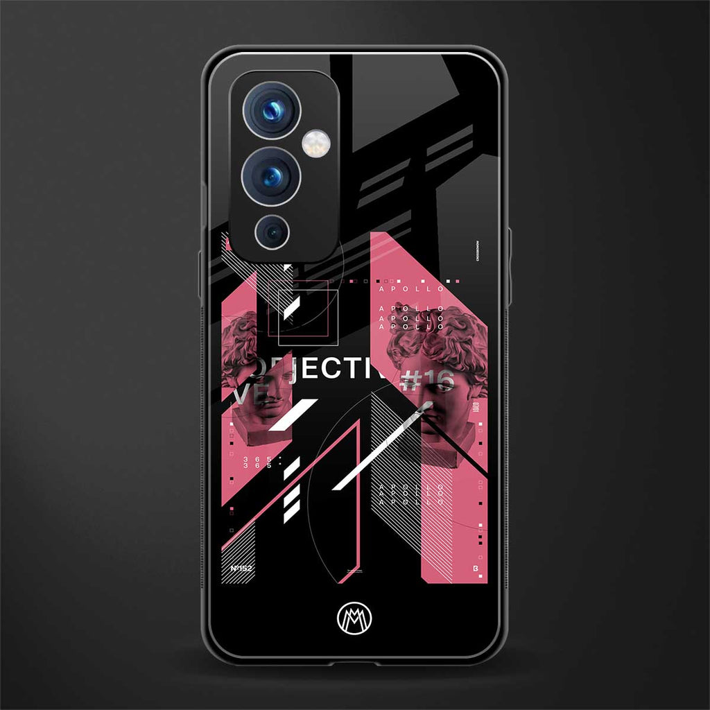 apollo project aesthetic pink and black back phone cover | glass case for oneplus 9