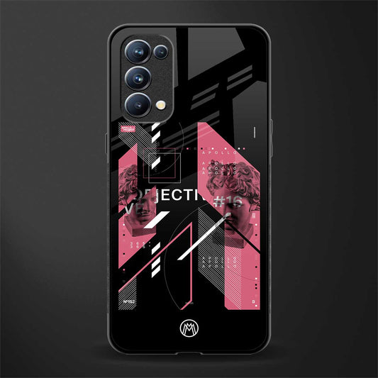 apollo project aesthetic pink and black back phone cover | glass case for oppo reno 5