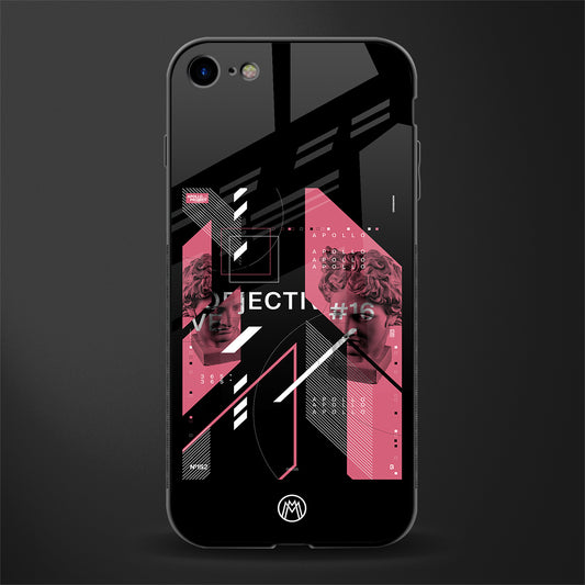 apollo project aesthetic pink and black glass case for iphone 8 image