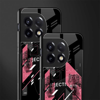 apollo project aesthetic pink and black back phone cover | glass case for oneplus 11r
