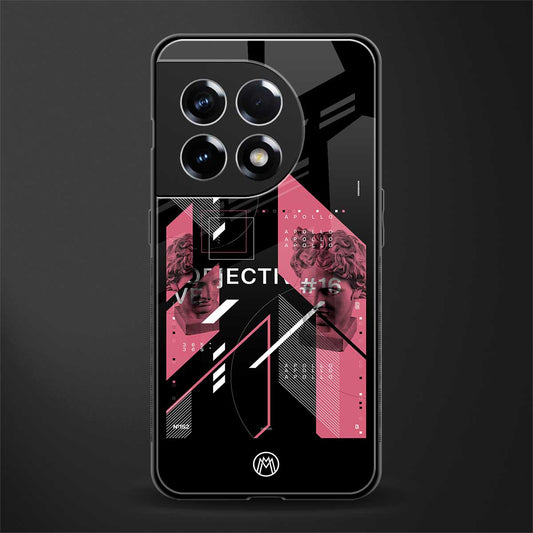 apollo project aesthetic pink and black back phone cover | glass case for oneplus 11r