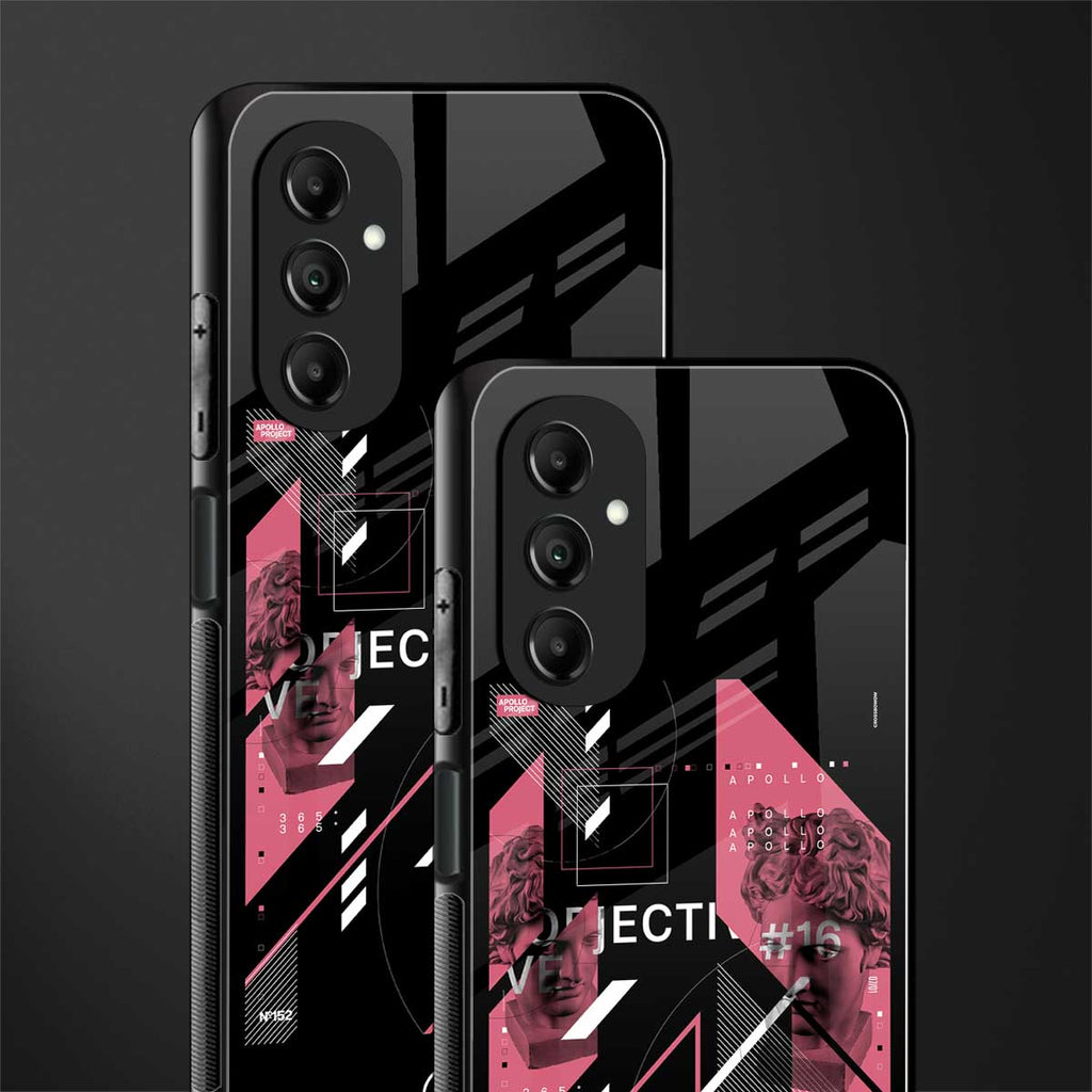 apollo project aesthetic pink and black back phone cover | glass case for samsung galaxy a14 5g