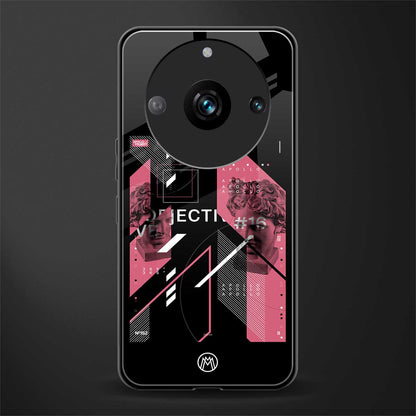 apollo project aesthetic pink and black back phone cover | glass case for realme 11 pro 5g