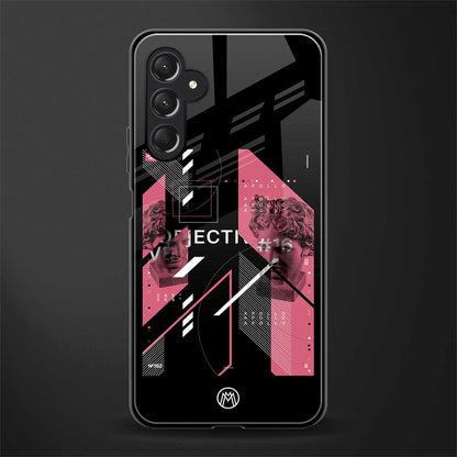 apollo project aesthetic pink and black back phone cover | glass case for samsun galaxy a24 4g