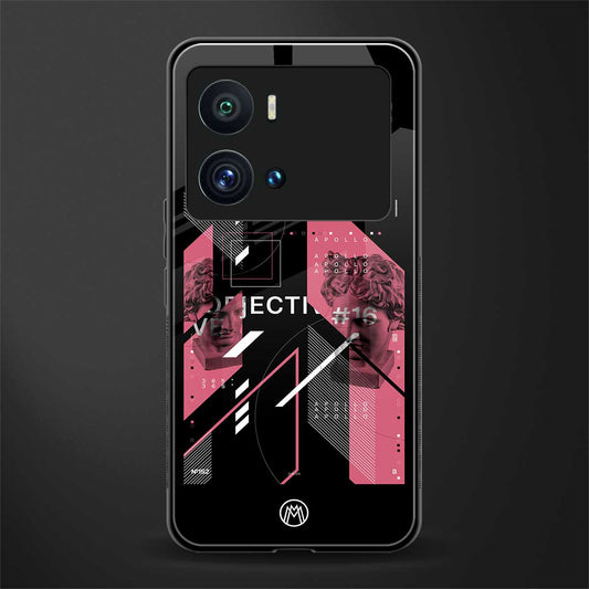 apollo project aesthetic pink and black back phone cover | glass case for iQOO 9 Pro