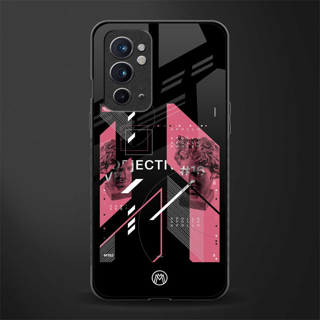 apollo project aesthetic pink and black glass case for oneplus 9rt image