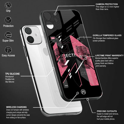 apollo project aesthetic pink and black back phone cover | glass case for oneplus nord ce 3 lite