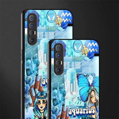 aquarius aesthetic collage glass case for oppo reno 3 pro image-2