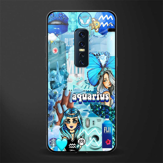 aquarius aesthetic collage glass case for vivo v17 pro image
