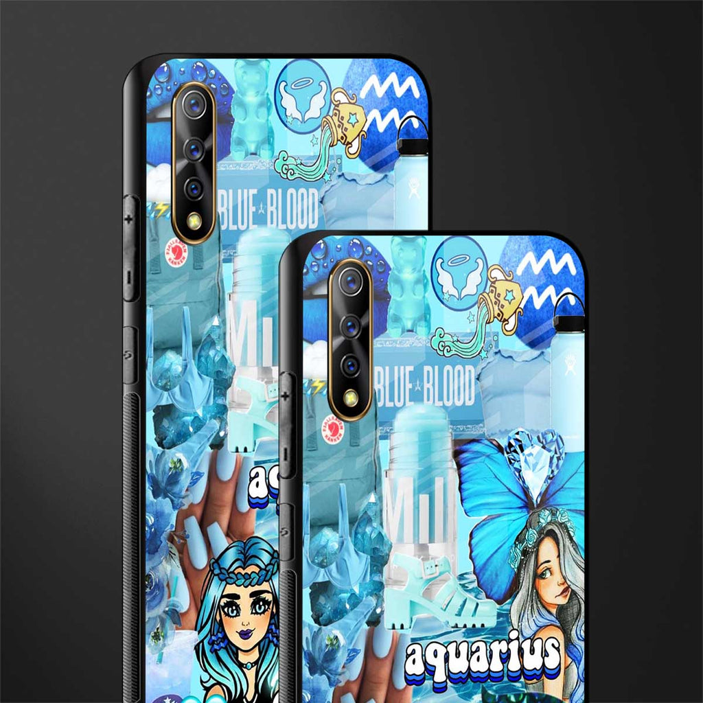 aquarius aesthetic collage glass case for vivo z1x image-2