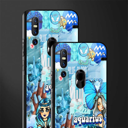 aquarius aesthetic collage glass case for vivo v15 image-2