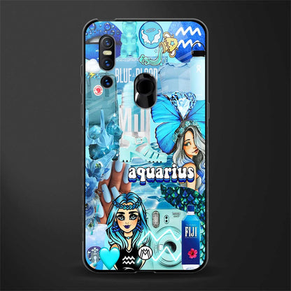 aquarius aesthetic collage glass case for vivo v15 image