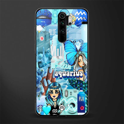 aquarius aesthetic collage glass case for redmi note 8 pro image
