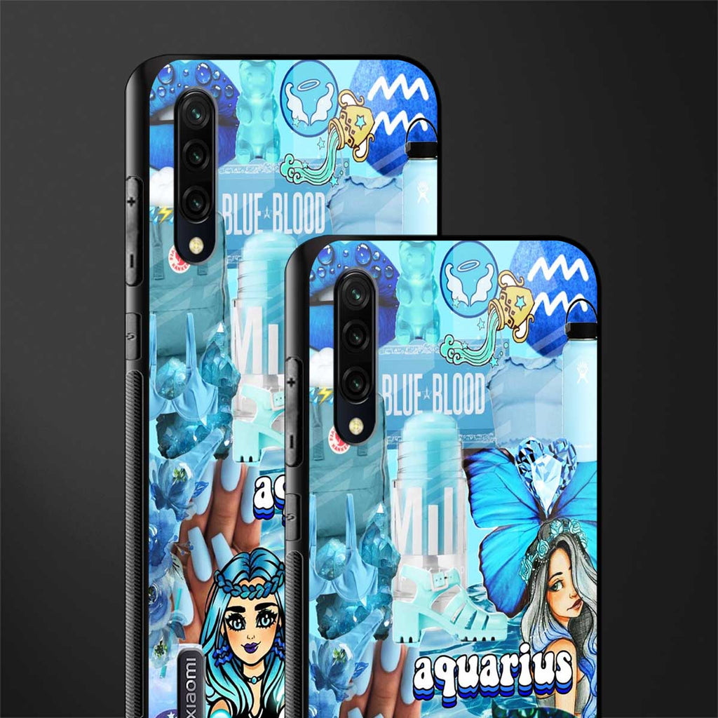 aquarius aesthetic collage glass case for mi a3 redmi a3 image-2