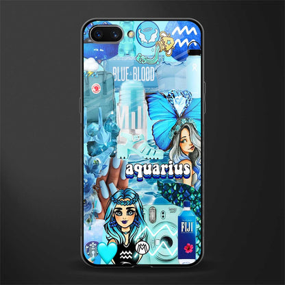 aquarius aesthetic collage glass case for realme c1 image