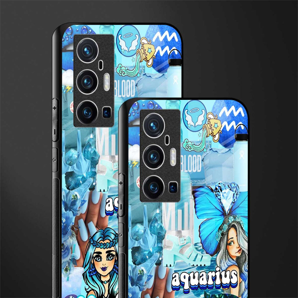 aquarius aesthetic collage glass case for vivo x70 pro plus image-2