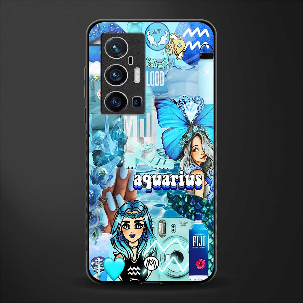 aquarius aesthetic collage glass case for vivo x70 pro plus image