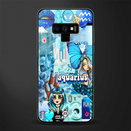 aquarius aesthetic collage glass case for samsung galaxy note 9 image