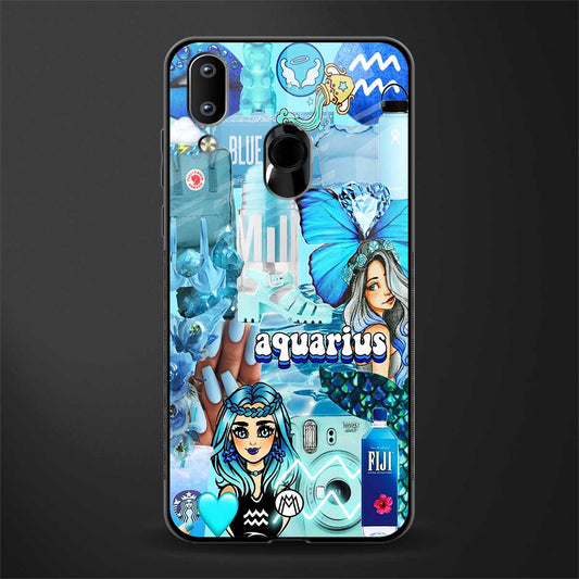 aquarius aesthetic collage glass case for vivo y93 image