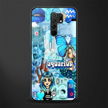 aquarius aesthetic collage glass case for poco m2 reloaded image