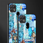 aquarius aesthetic collage glass case for oppo a15s image-2