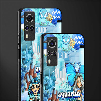 aquarius aesthetic collage glass case for vivo y53s image-2