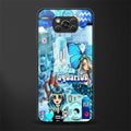 aquarius aesthetic collage glass case for poco x3 pro image