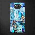 aquarius aesthetic collage glass case for poco x3 pro image
