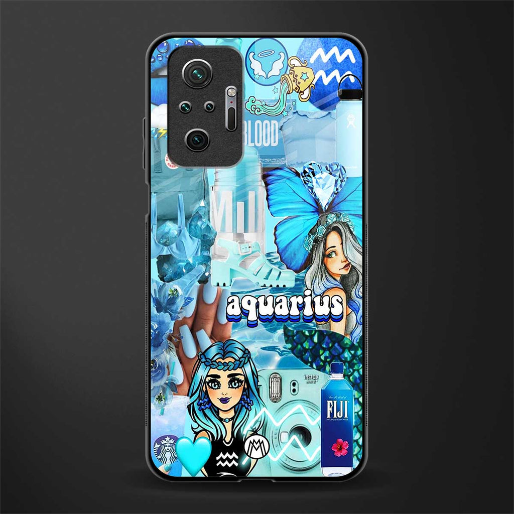 aquarius aesthetic collage glass case for redmi note 10 pro max image