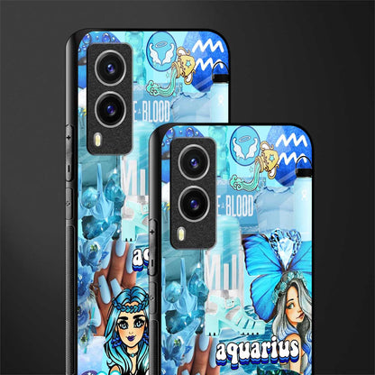 aquarius aesthetic collage glass case for vivo v21e 5g image-2