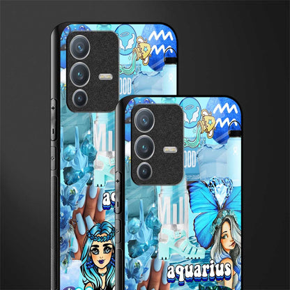 aquarius aesthetic collage glass case for vivo v23 pro 5g image-2