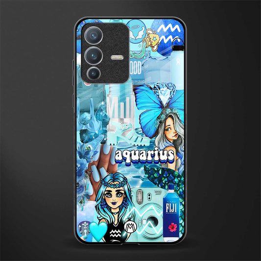 aquarius aesthetic collage glass case for vivo v23 pro 5g image
