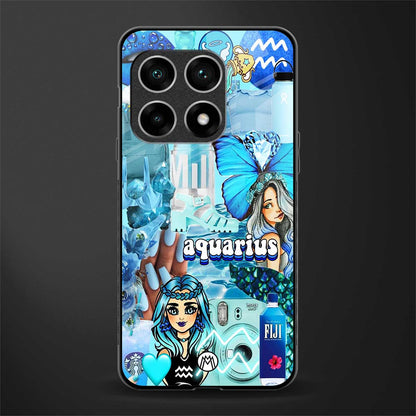 aquarius aesthetic collage glass case for oneplus 10 pro 5g image