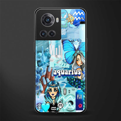 aquarius aesthetic collage back phone cover | glass case for oneplus 10r 5g